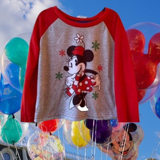 This Disney Minnie Mouse Design Pajama Shirt is soft and cozy at bedtime for your little girl