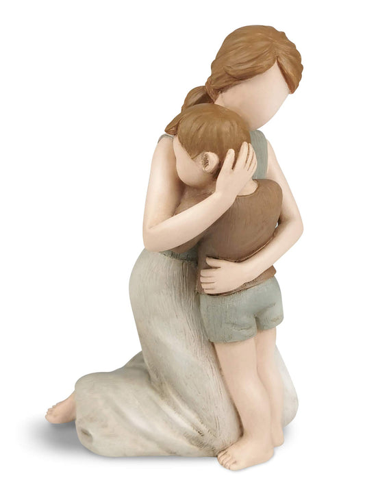 This figurine perfectly captures the priceless bond between mother and son
