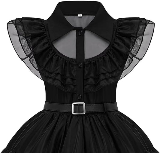 Wednesday Addams Halloween Costume Dress Set