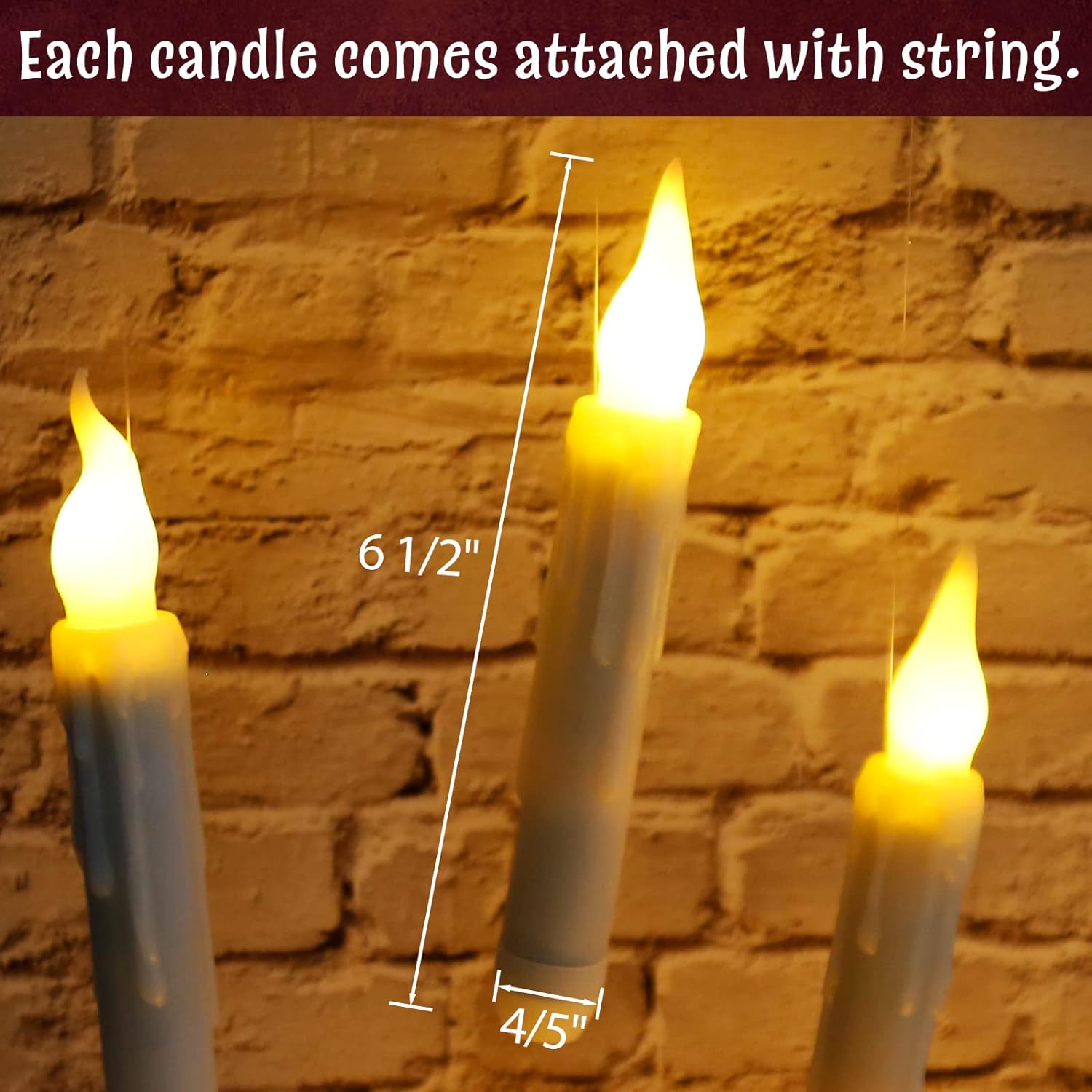 Experience the enchanting ambiance of lifelike flickering flames with these floating LED candles with remote control