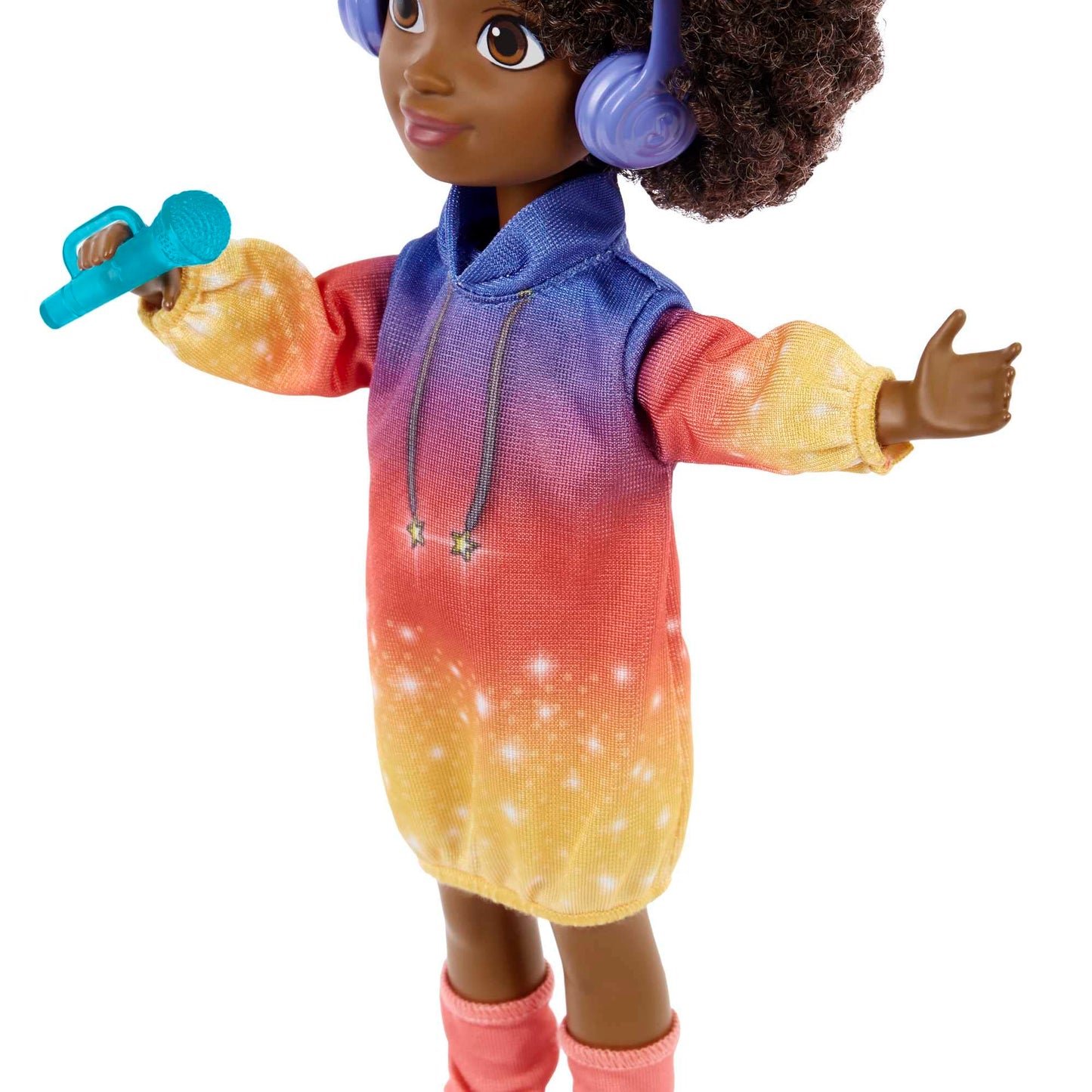 Immerse yourself in the power of music and creativity with the Karma singing doll from Netflix's Karma's World!