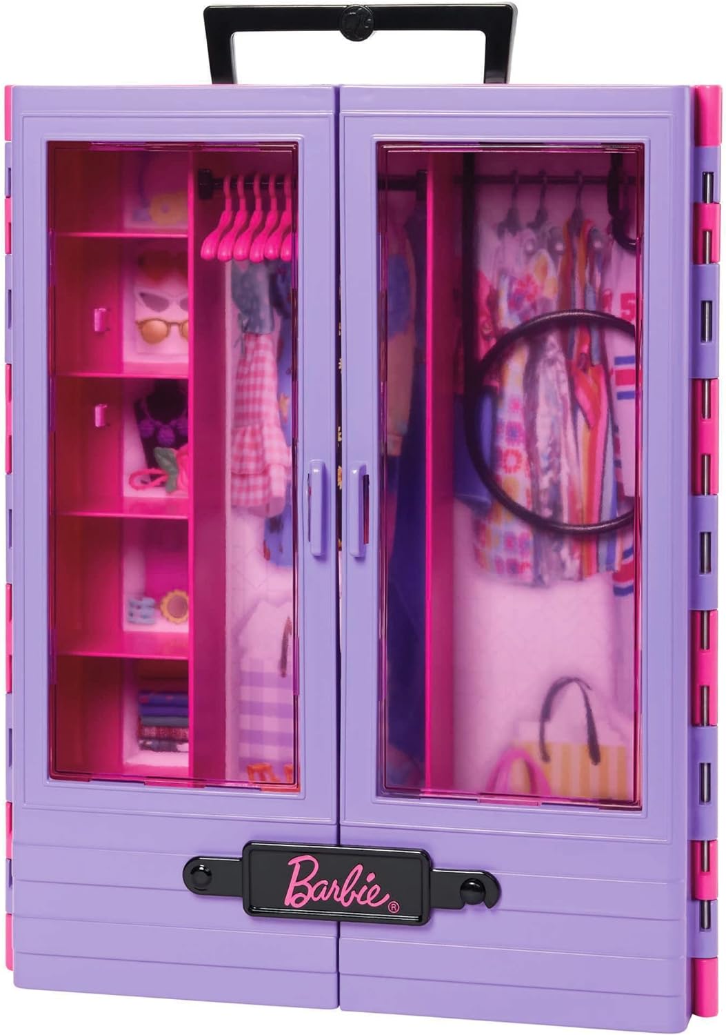 This playset comes with a Barbie fashion doll, selection of clothes and accessories