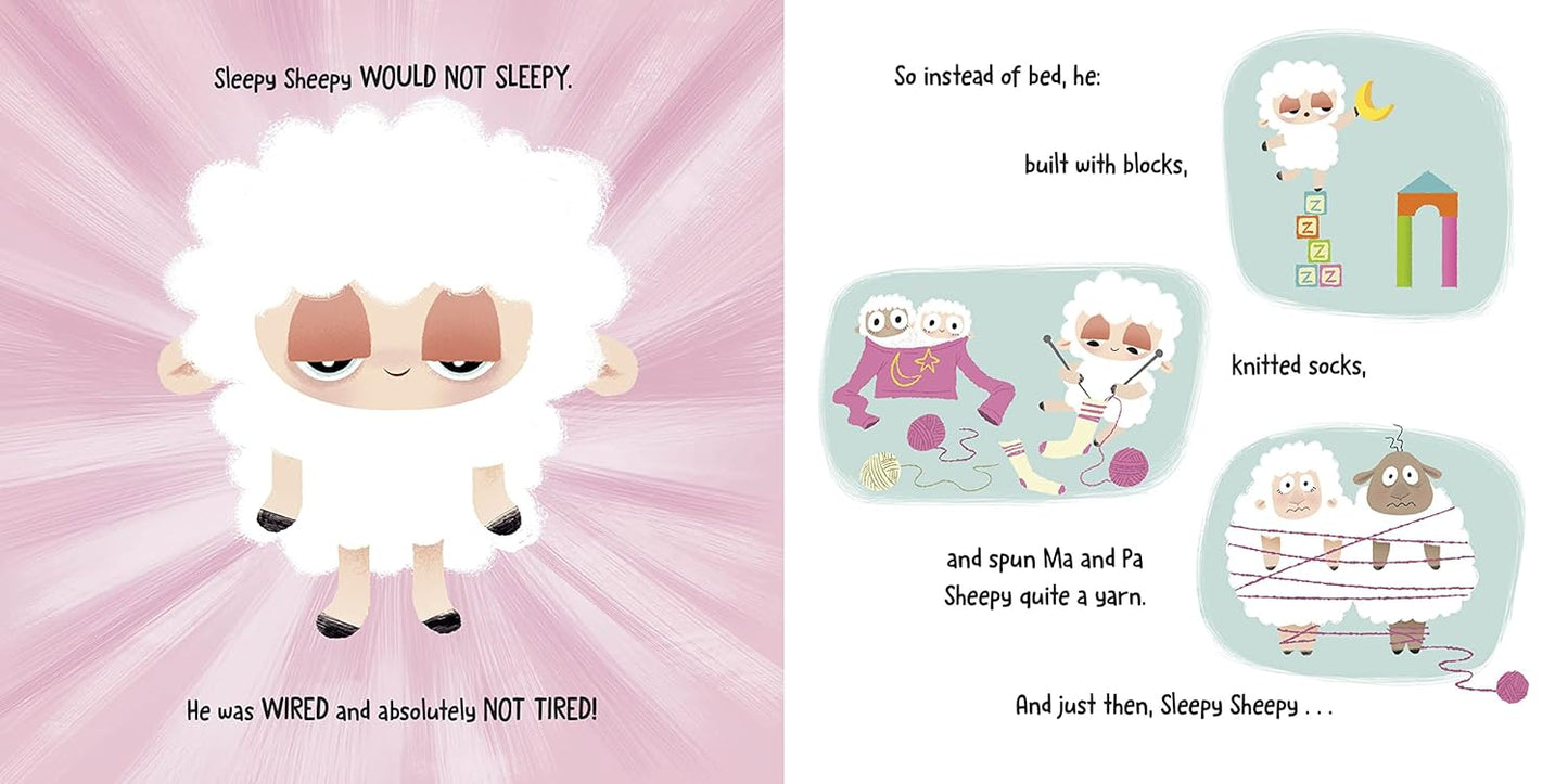 Meet Sleepy Sheepy, a wide-awake sheep who ignores bedtime