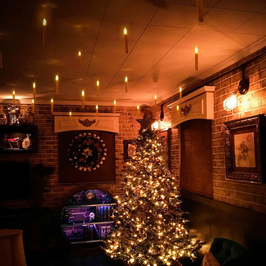 Experience the enchanting ambiance of lifelike flickering flames with these floating LED candles with remote control