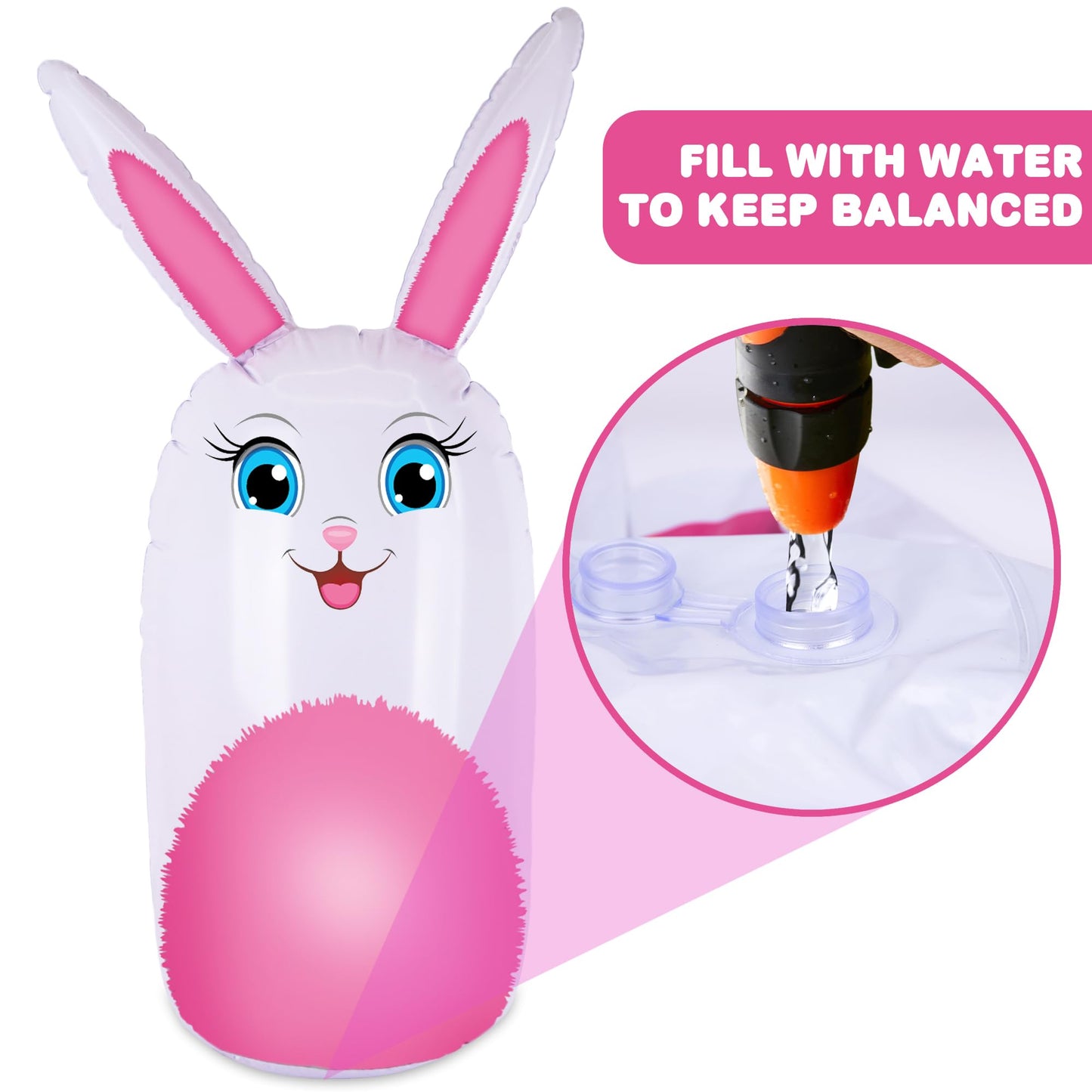 This ArtCreativity inflatable ring toss game combines the excitement of a carnival with Easter festivities