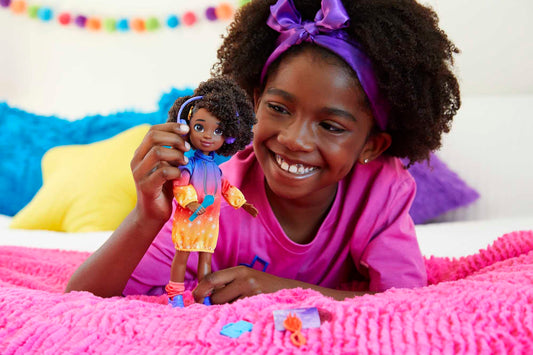 Immerse yourself in the power of music and creativity with the Karma singing doll from Netflix's Karma's World!