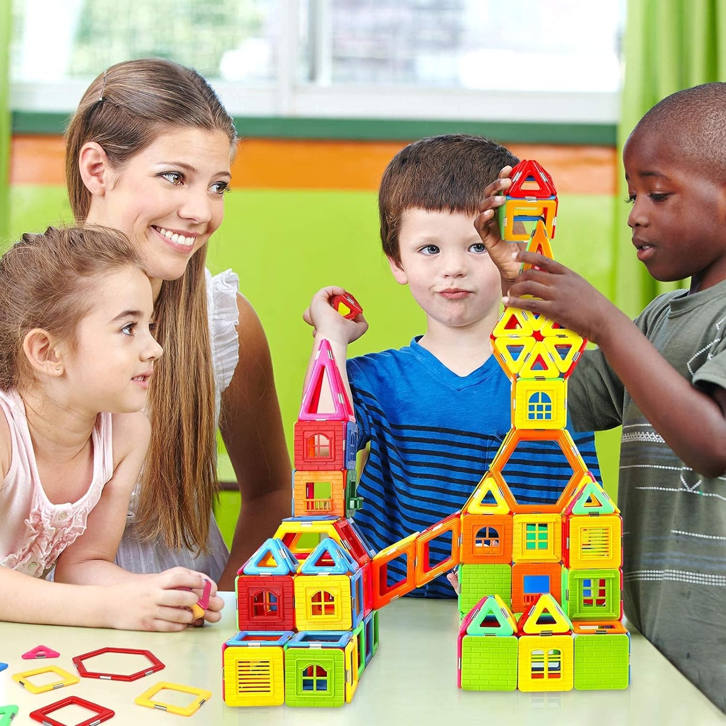 Construct and create while learning with these magnetic blocks