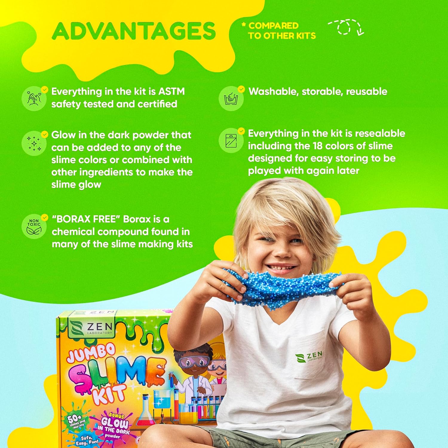 This all-in-one Slime Making Kit is the perfect gift for kids and tweens, complete with everything needed to create over 50 different slime creations