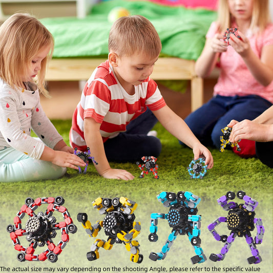 Enhance your child's fine motor skills, coordination, and problem-solving ability with these cool fidget spinners