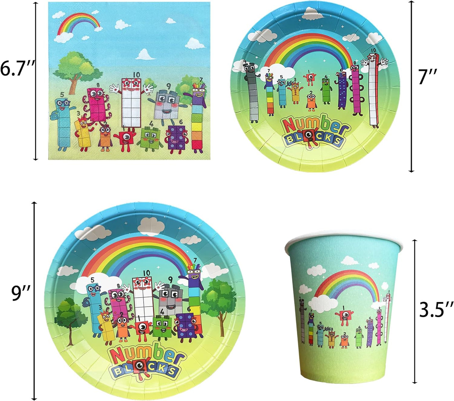 Number Blocks Theme Birthday Party Supplies