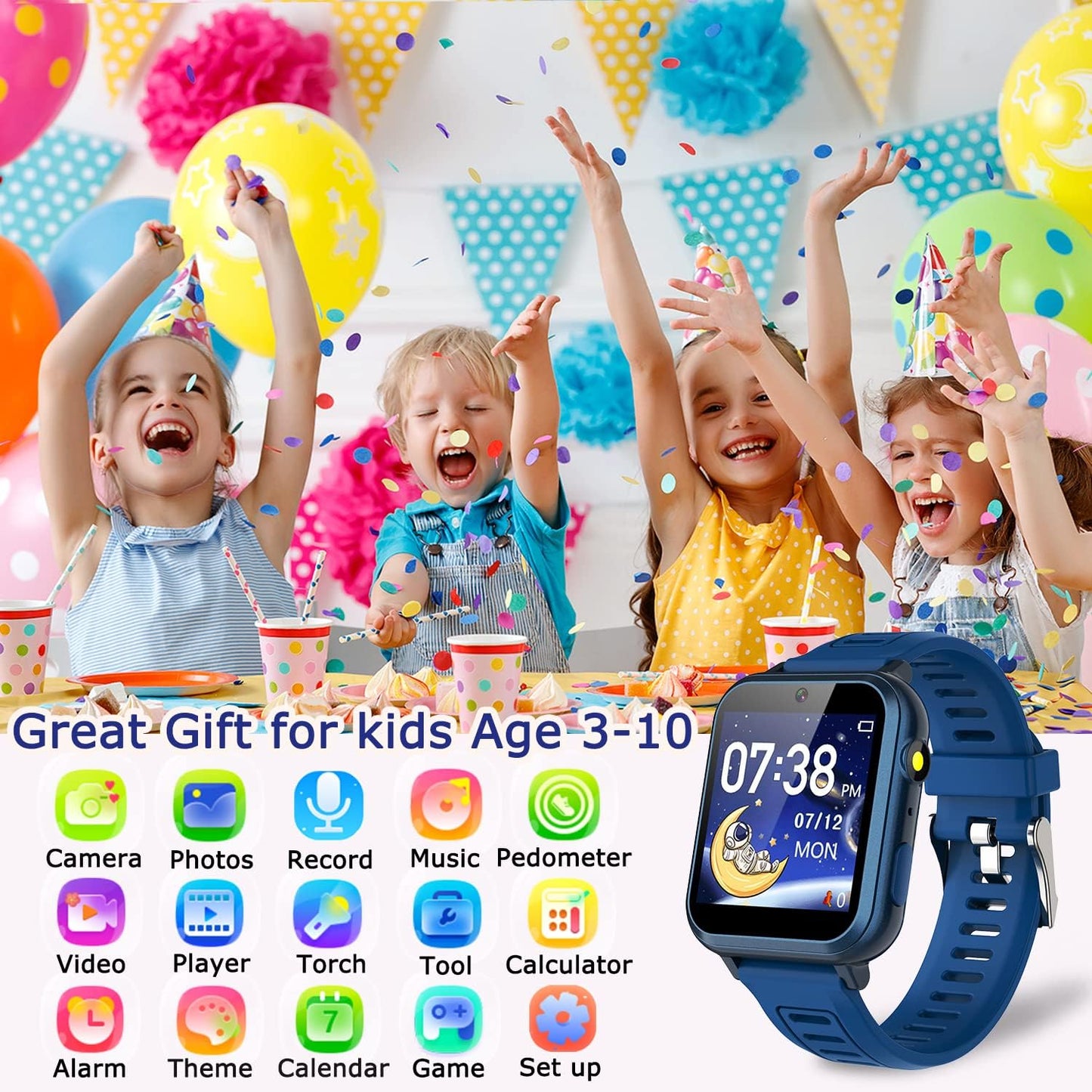 The newest kids game watch has 24 games designed for children of different ages
