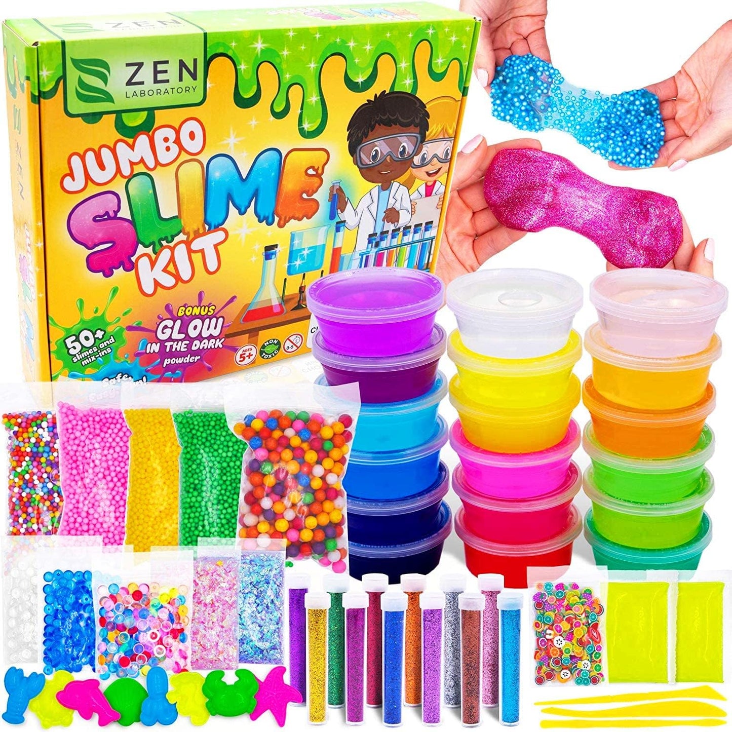 This all-in-one Slime Making Kit is the perfect gift for kids and tweens, complete with everything needed to create over 50 different slime creations