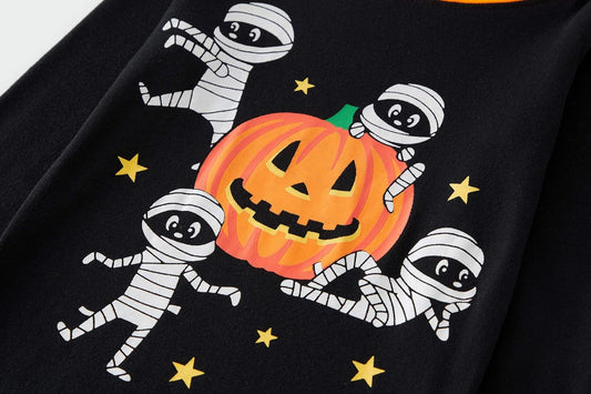 Little Boys Halloween Pumpkin Sleepwear