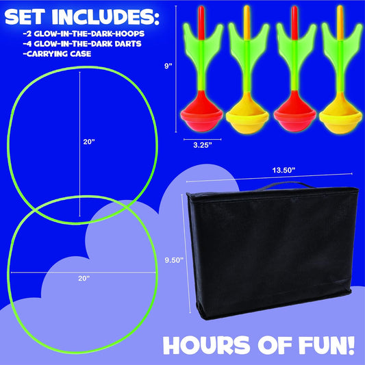 Endless fun for your family with these glow in the dark lawn darts