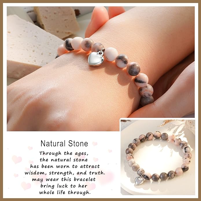 Valentines Day Heart Bracelet Gift for Daughter