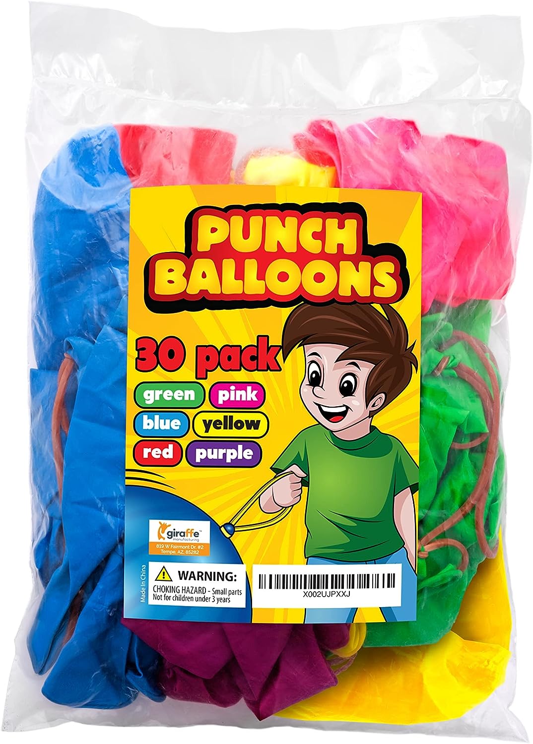 These Giraffe neon heavy duty punching balloons are fun and entertaining for kids
