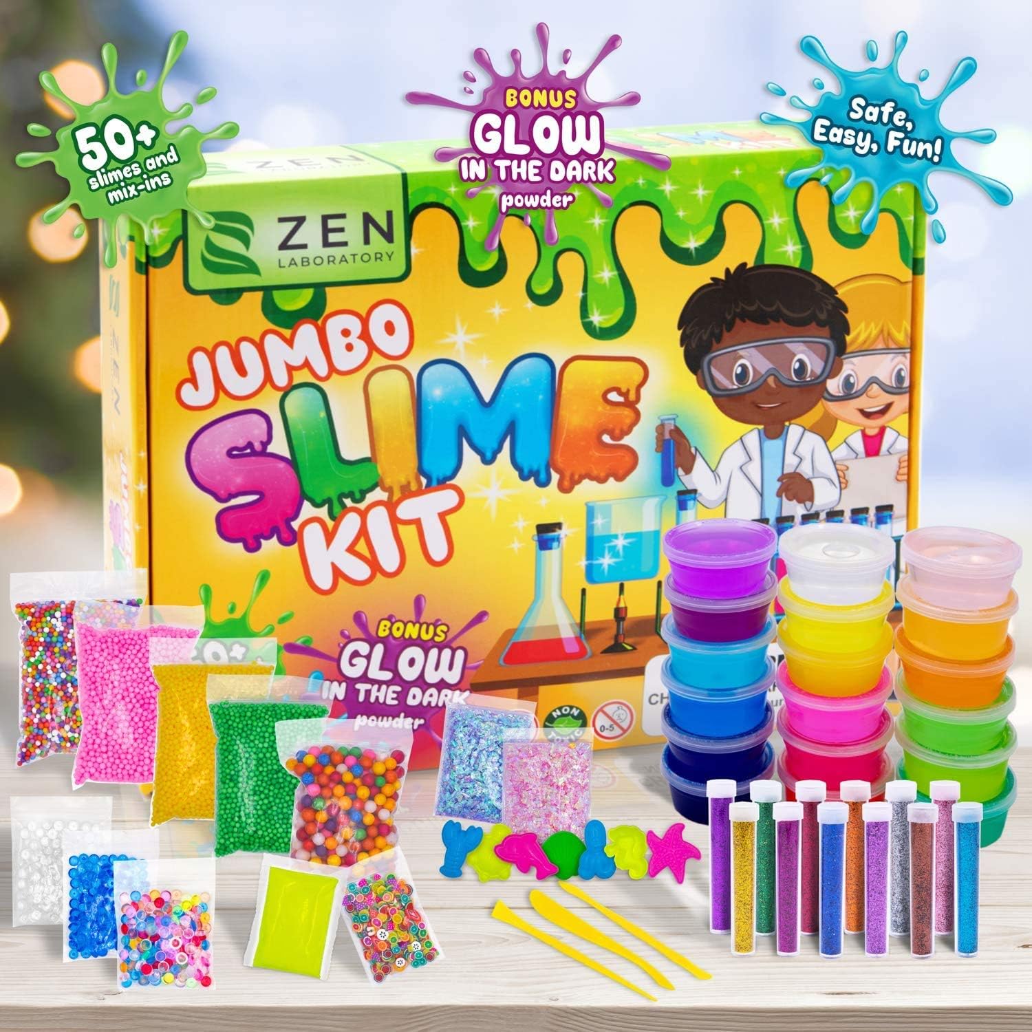 This all-in-one Slime Making Kit is the perfect gift for kids and tweens, complete with everything needed to create over 50 different slime creations