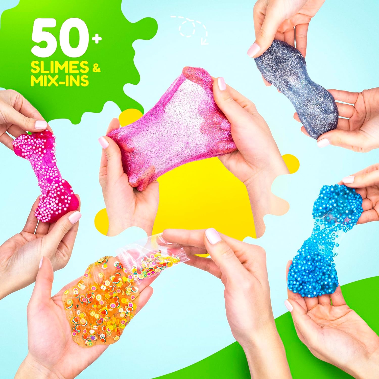 This all-in-one Slime Making Kit is the perfect gift for kids and tweens, complete with everything needed to create over 50 different slime creations