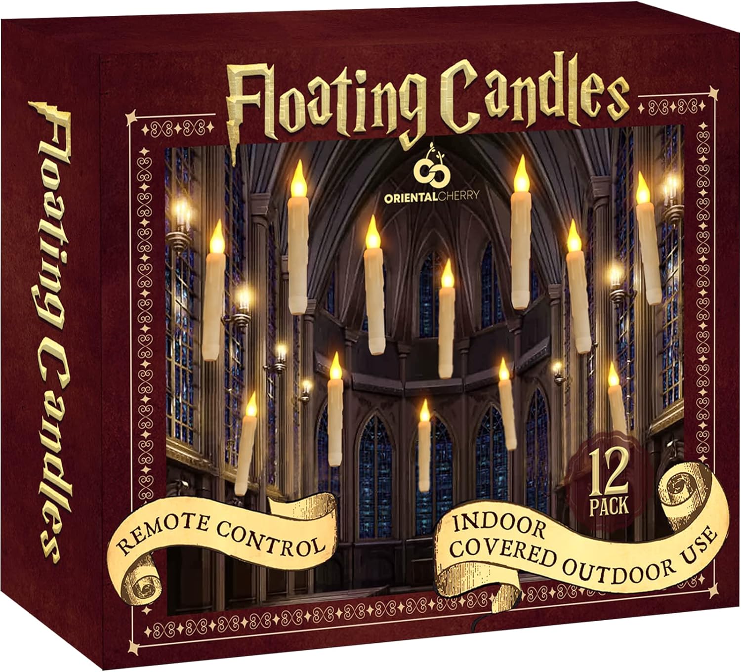 Experience the enchanting ambiance of lifelike flickering flames with these floating LED candles with remote control