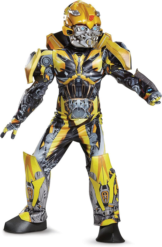 Experience the iconic Transformers character come to life with this officially licensed Bumblebee costume for children