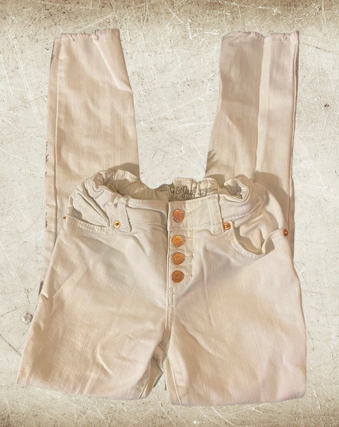 Boost your little one's style and comfort with our Cat & Jack White skinny jeans