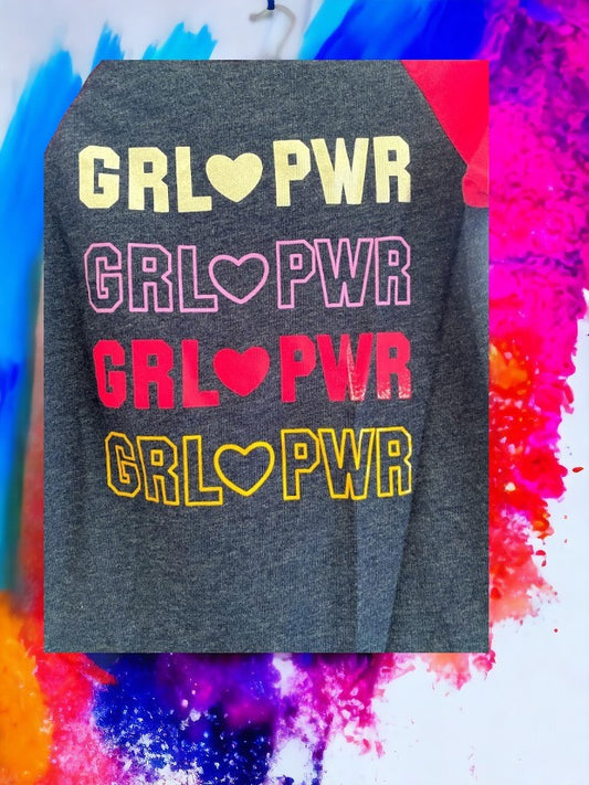 This girl's graphic tee features a crew neck and trendy striped design in a variety of bright colors