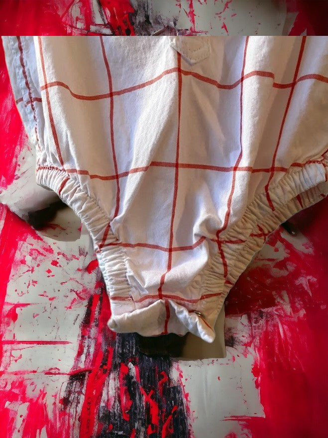 babyGap White & Red collar onesie