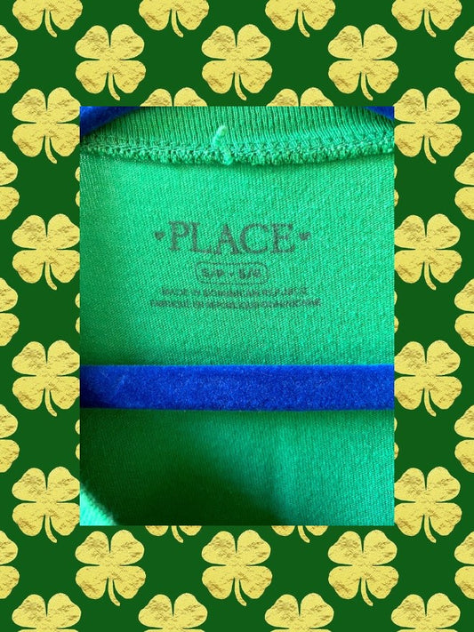 The Children's Place cotton graphic tee is designed with glitter accents and is perfect for St. Patrick's Day