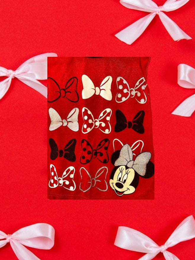 Sparkle and shine with our Disney Minnie Bows Glitter Top for your little fashionista