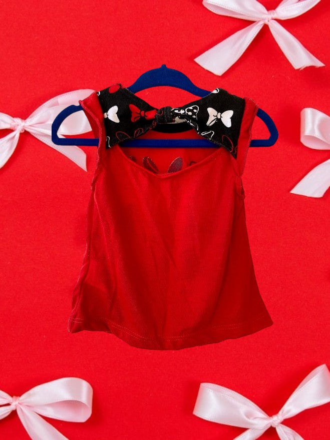 Sparkle and shine with our Disney Minnie Bows Glitter Top for your little fashionista