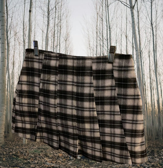 Forever 21 Pleated Plaid Mini Skirt, Junior (NEW)