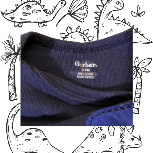 This Gerber Onesies features a cool dinosaur design and convenient snap closure for easy dressing your little one