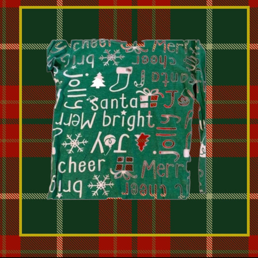 This Carter's pajama top features a festive Christmas pattern