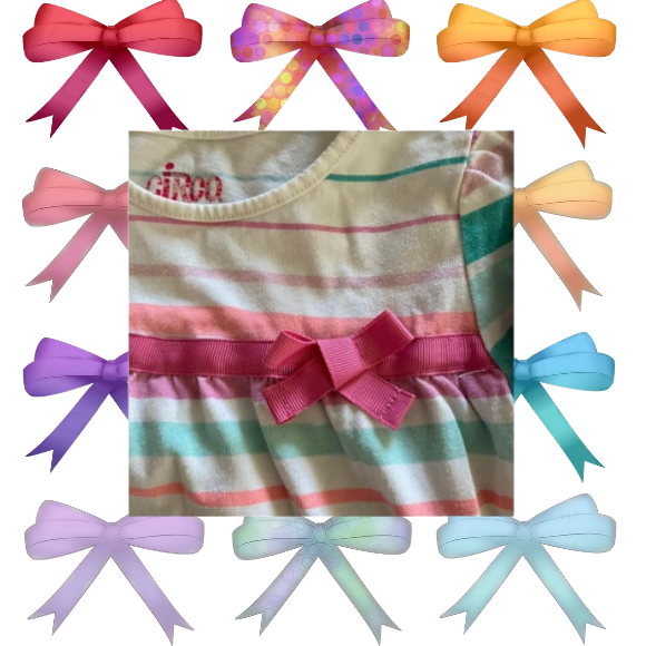 Add a touch of cuteness to your little girl's wardrobe with this multicolored Circo stripe top
