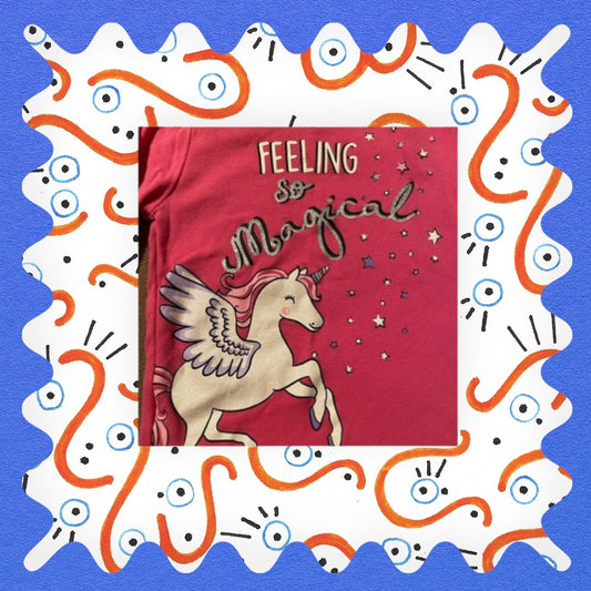 Member’s Mark design pajama top with vibrant glitter graphics