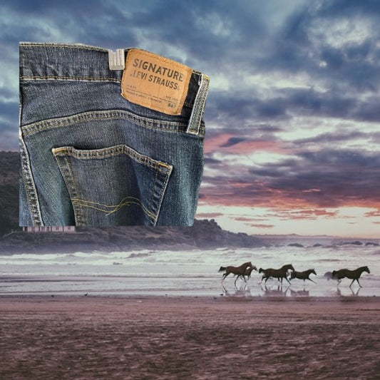 Signature by Levi Strauss & Co., distressed jeans for big boys