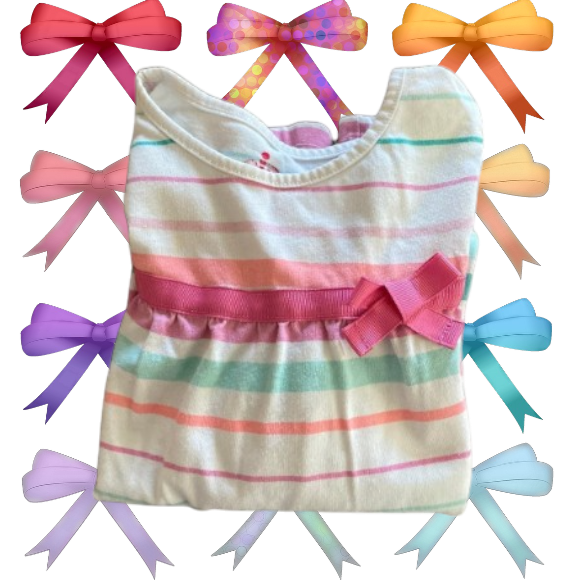 Add a touch of cuteness to your little girl's wardrobe with this multicolored Circo stripe top