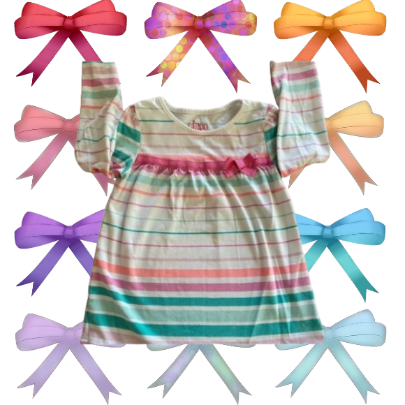 Add a touch of cuteness to your little girl's wardrobe with this multicolored Circo stripe top