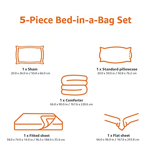 Made from ultra-soft microfiber with a plush polyester comforter fill, this bedding set showcases a charming Purple Unicorn print, 5pcs