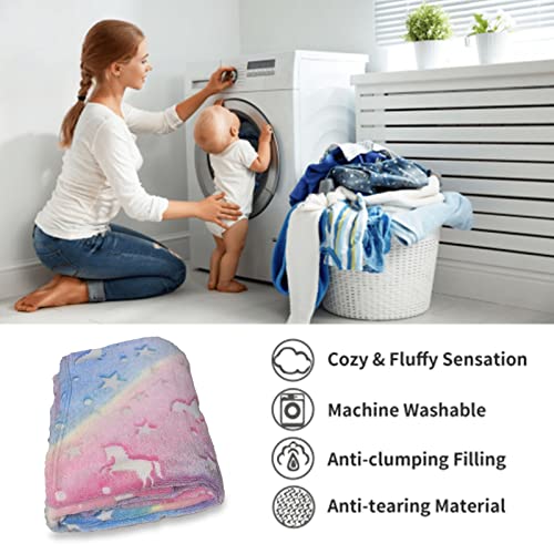 Unicorns Soft Blanket Glow in The Dark