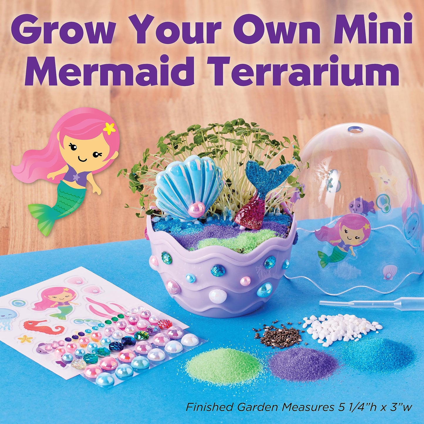 Create a miniature terrarium inside a mermaid-inspired egg