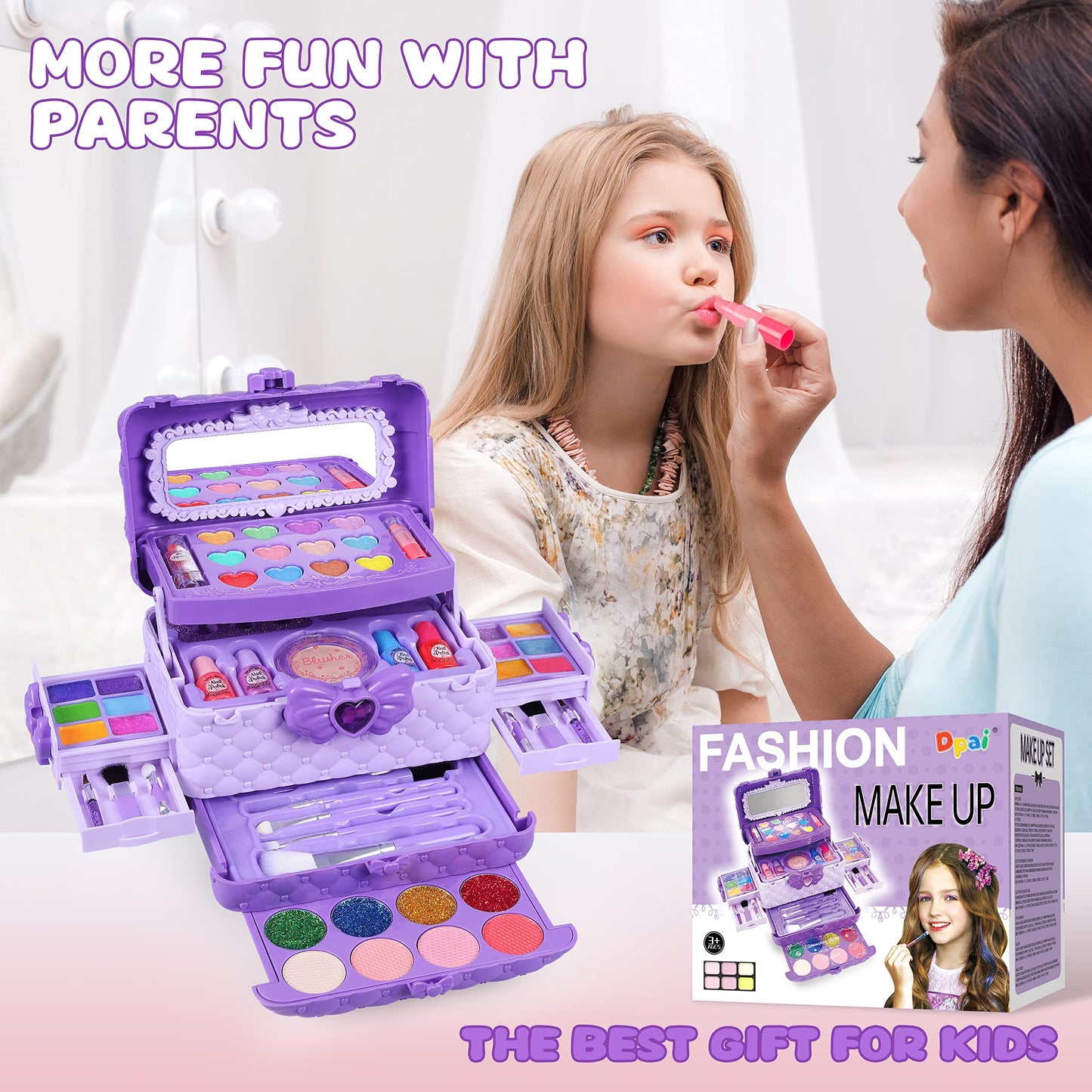 This 54pc girls makeup kit is a complete beauty set for hours of beauty fun