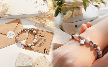 Valentines Day Heart Bracelet Gift for Daughter