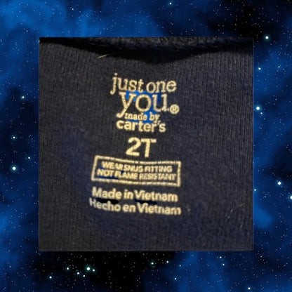 Carter's Just One You Penguin appliqué pajama top, features a playful blue multicolor design