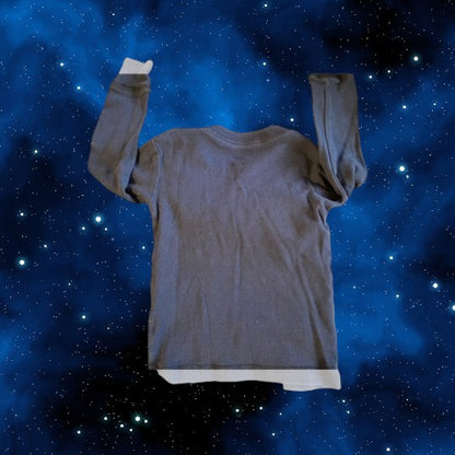 Carter's Just One You Penguin appliqué pajama top, features a playful blue multicolor design