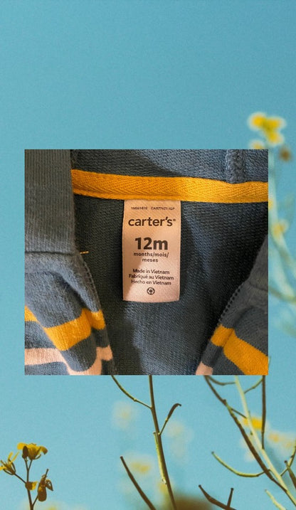 This Carter's hoodie for toddler boys is the perfect addition to his wardrobe no matter the season