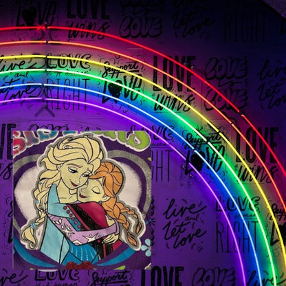 Disney pretty glitter Elsa & Anna Sisters Forever graphic tee