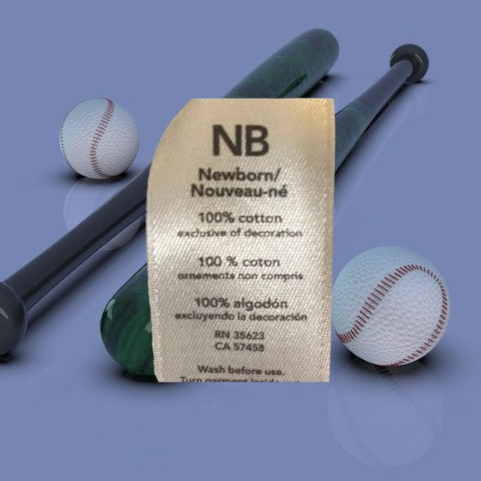 This Carter's newborn onesie features a bold team captain design, making it perfect for sports-loving families