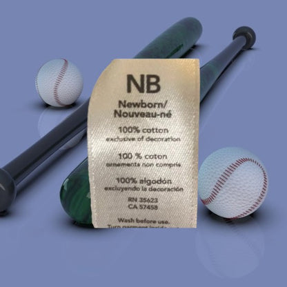 This Carter's newborn onesie features a bold team captain design, making it perfect for sports-loving families