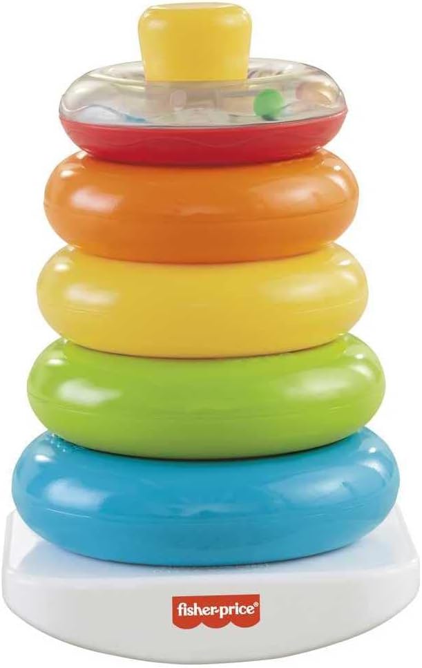 Fisher-Price Rock-a-Stack Ring Stacking Toy and Baby’s First Blocks Set